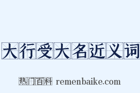大行受大名近义词是什么意思的图片